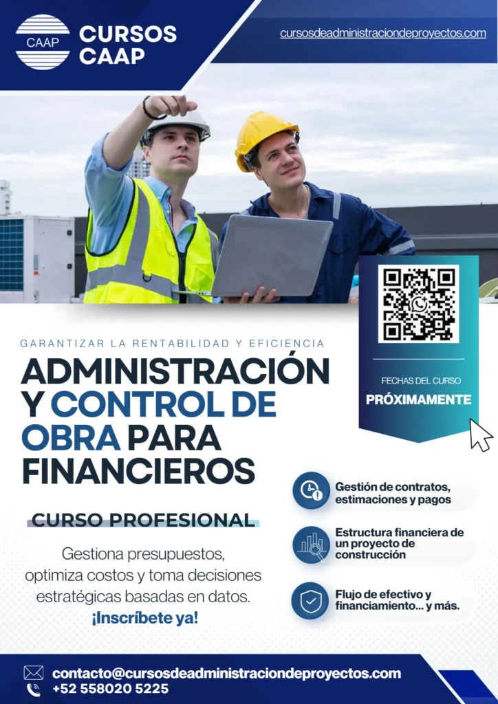 Administración control obra financieros flyer 2026